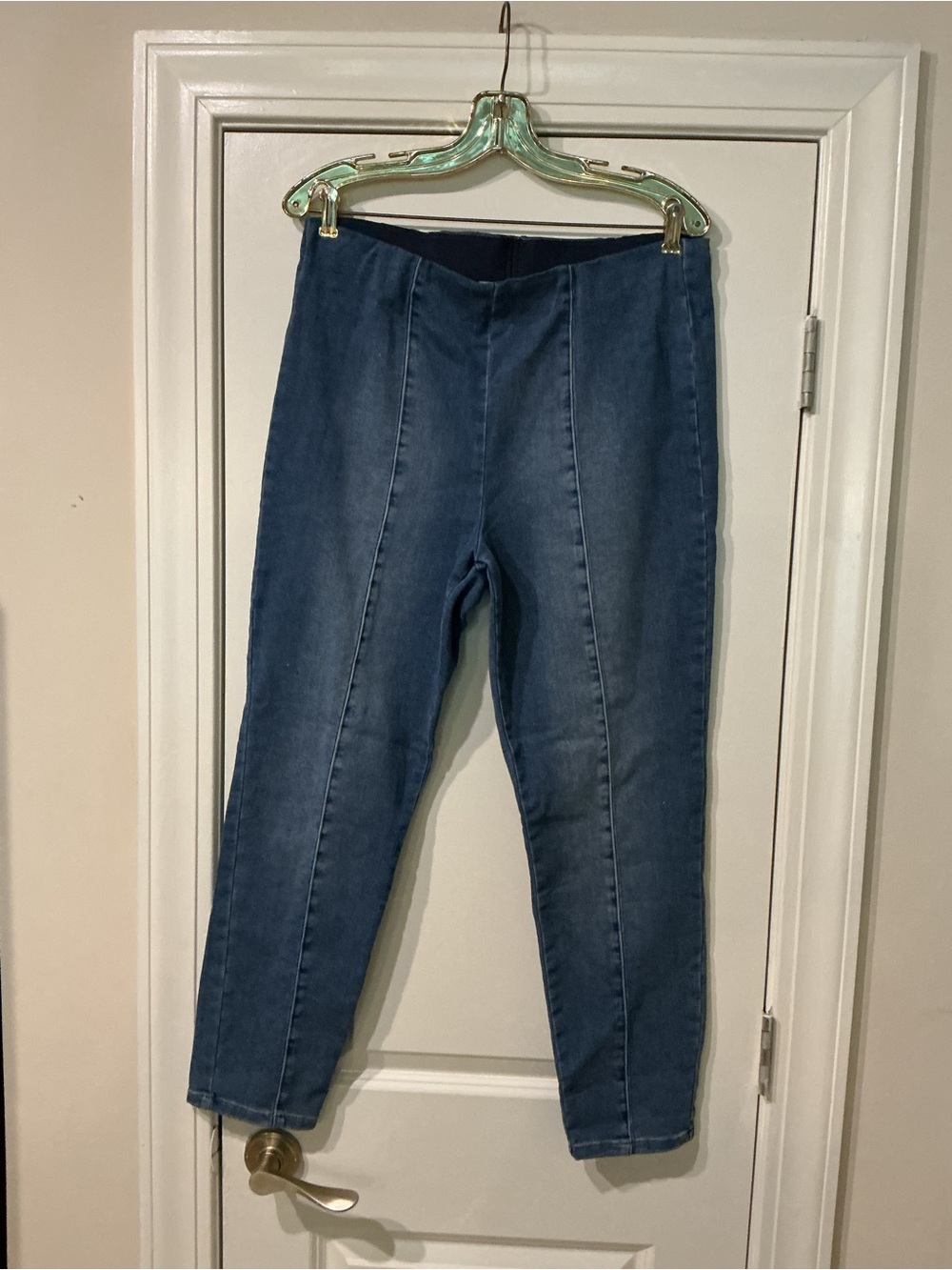 Women's High-Rise Dark Blue Slim Jeans